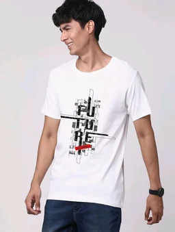 ADRO Men's Graphic Printed 100% Cotton T-Shirt - Regular Fit, Printed T-Shirts for Men
- L