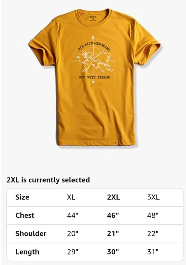 ADRO Men's Regular Fit T-Shirt
- 2XL