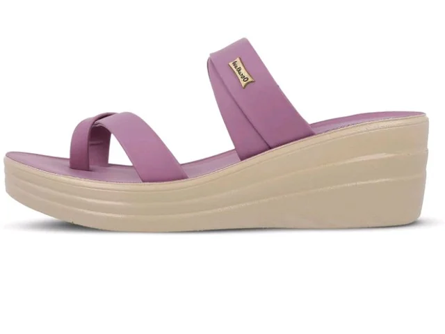 WALKAROO Women’s Wedge Sandals| Soft Cushioned Footbed,Lightweight PU Sole|Slip-On, Fashion,Stylish,Comfortable Sandals for Women's| WLP72029 Mauve - 10