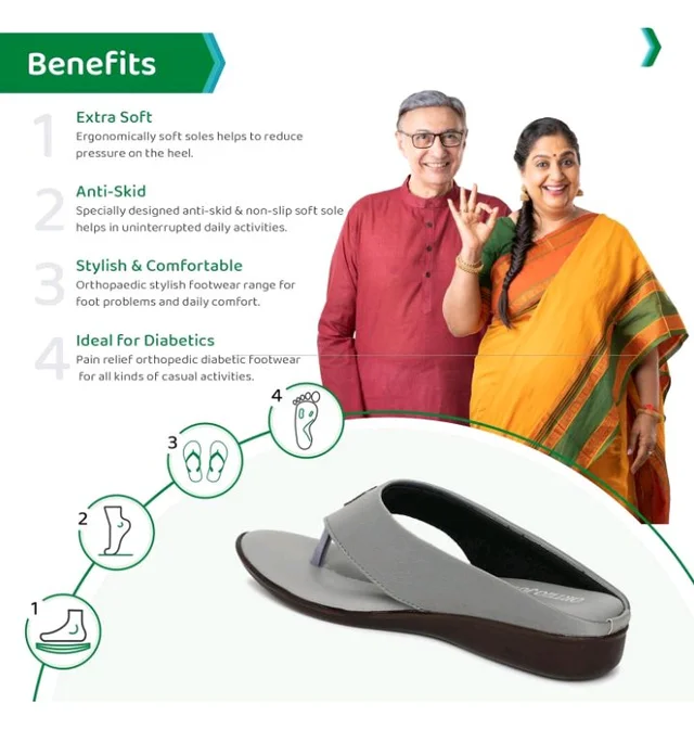 ORTHO JOY Fancy doctor Slipper for women || Orthopedic Fashionable Women Slipper - 10