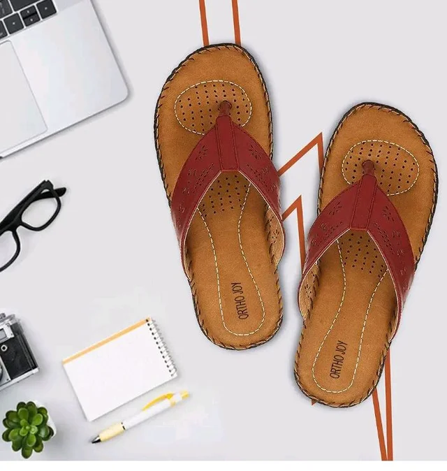 ORTHO JOY Extra Soft Women's Doctor Ortho Slippers/Flip-Flops - 7