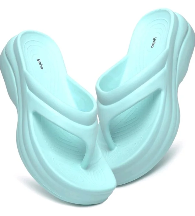 YOHO Women Platform Slippers SLR 103 | Comfortable Triple Dense Foam Soft Flip-Flops with Heel Support | Anti-Skid Lightweight Footwear for Indoor & Outdoor Use - 6