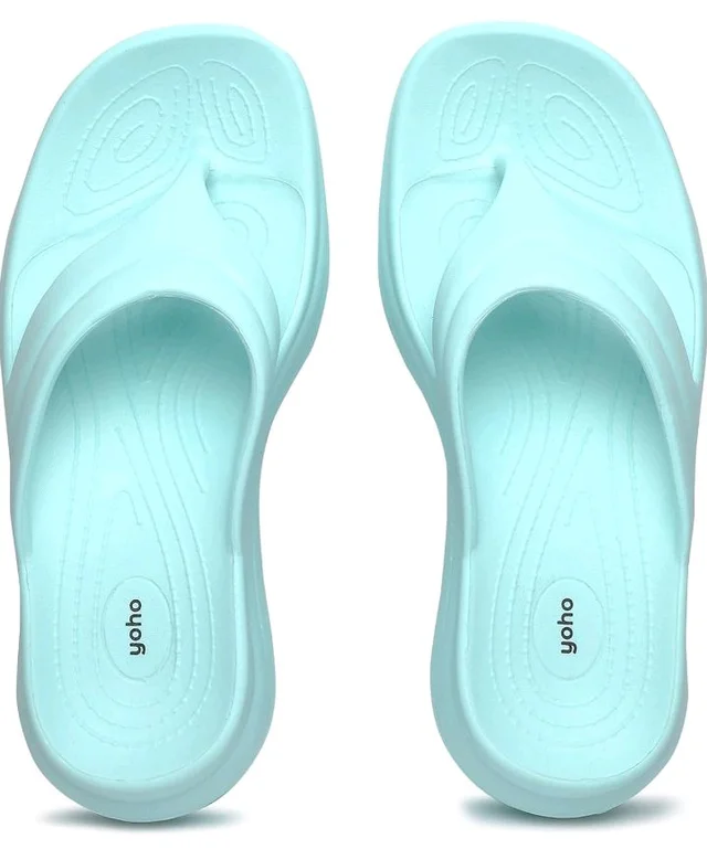 YOHO Women Platform Slippers SLR 103 | Comfortable Triple Dense Foam Soft Flip-Flops with Heel Support | Anti-Skid Lightweight Footwear for Indoor & Outdoor Use - 6
