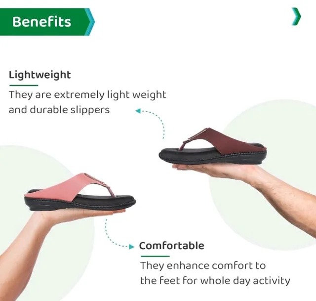 ORTHO JOY Fancy doctor slippers | Stylish chappal for women | Comfortable flat sandals for women stylish - 6