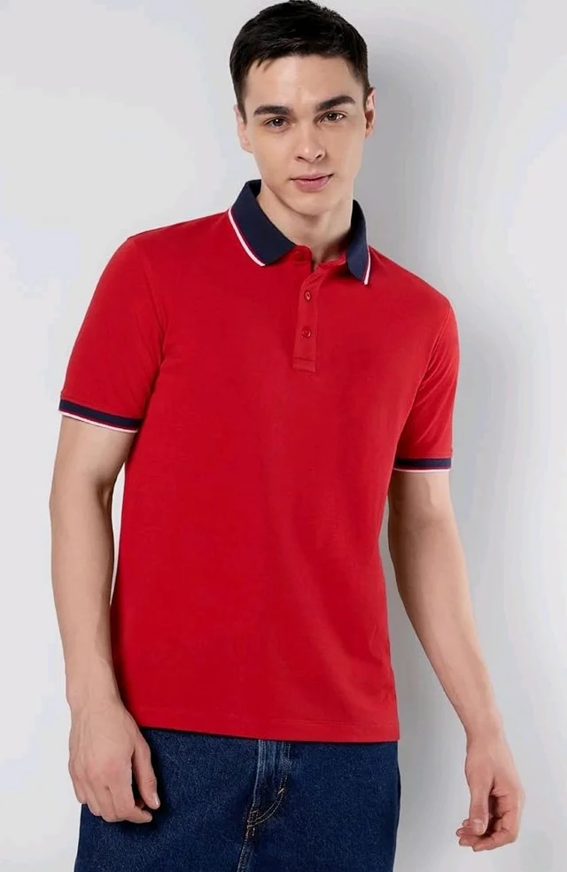 Symbol Premium Men's 100% Cotton Solid Polo T-Shirt - Regular Fit | Pique Knit
- M