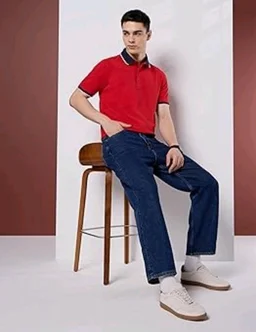 Symbol Premium Men's 100% Cotton Solid Polo T-Shirt - Regular Fit | Pique Knit
- M
