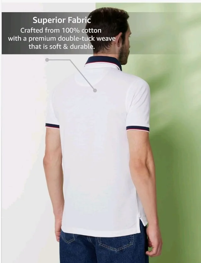 Symbol Premium Men's 100% Cotton Solid Polo T-Shirt - Regular Fit | Pique Knit
- S