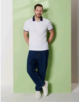 Symbol Premium Men's 100% Cotton Solid Polo T-Shirt - Regular Fit | Pique Knit
- S