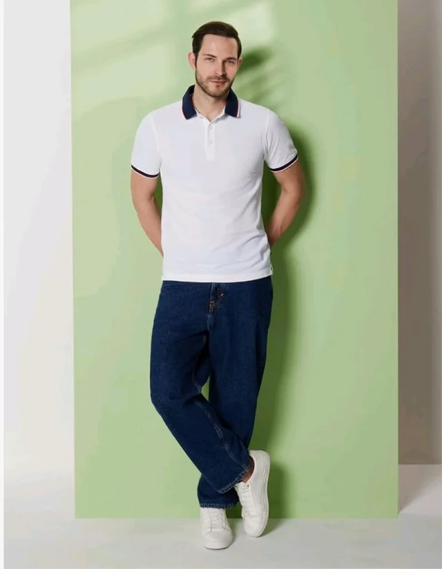 Symbol Premium Men's 100% Cotton Solid Polo T-Shirt - Regular Fit | Pique Knit
- S