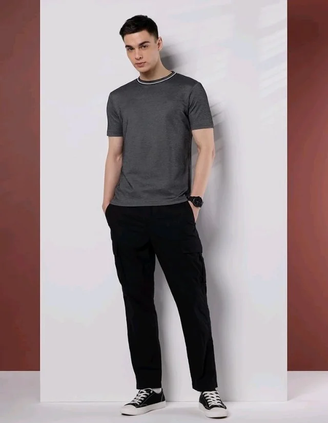 Symbol Premium Men's Cotton Rich Textured T-Shirt - Regular Fit | Pique Knit | Round Neck (Available in Plus Sizes)
- 3XL