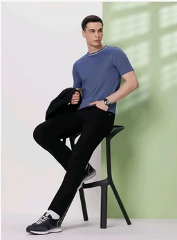 Symbol Premium Men's Cotton Rich Textured T-Shirt - Regular Fit | Pique Knit | Round Neck (Available in Plus Sizes)
- 2XL