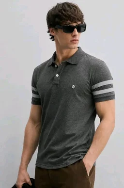 Alan Jones Clothing Men's Cotton Regular Fit Regular Soild Polo T-Shirt
- 2XL