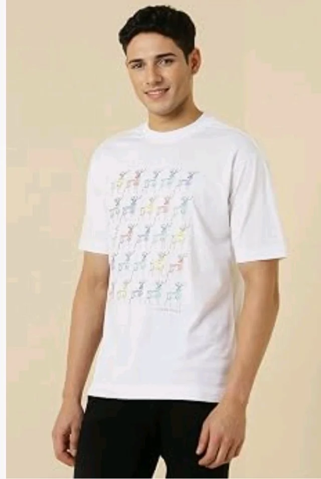 Allen Solly Men's Cotton T-Shirt | Drop Shoulder | Chest Print | Regular Fit | Casual Streetwear Style
- 3XL