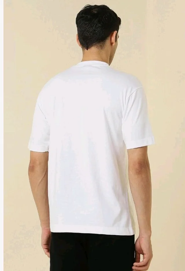 Allen Solly Men's Cotton T-Shirt | Drop Shoulder | Chest Print | Regular Fit | Casual Streetwear Style
- 3XL