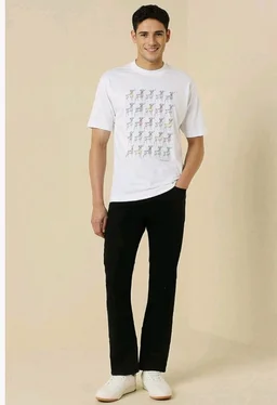 Allen Solly Men's Cotton T-Shirt | Drop Shoulder | Chest Print | Regular Fit | Casual Streetwear Style
- 3XL