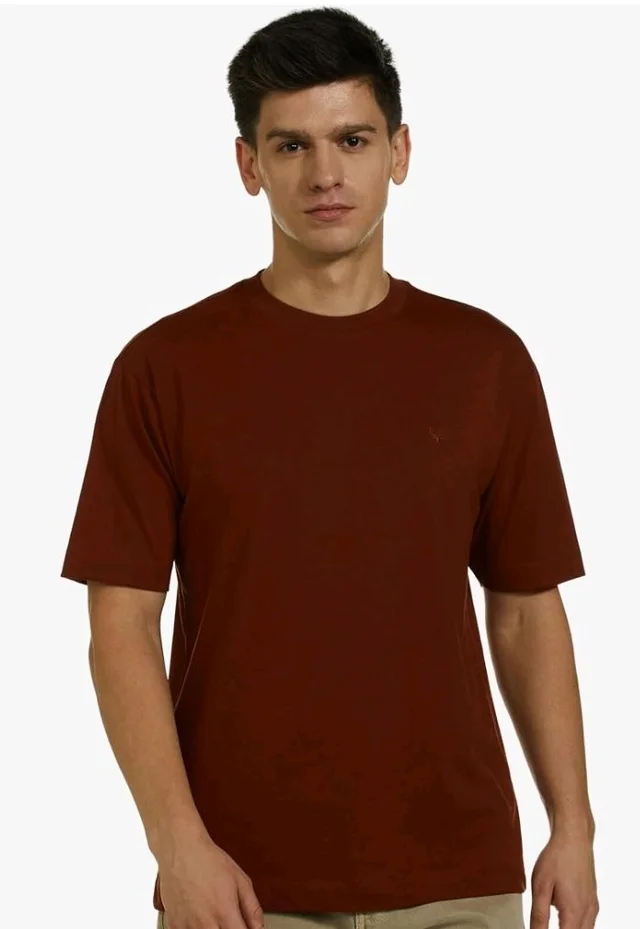 Allen Solly Men's Cotton T-Shirt | Drop Shoulder | Back Print | Regular Fit | Casual Streetwear Style
- XL
