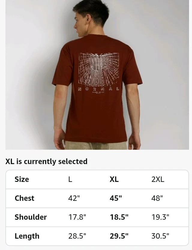 Allen Solly Men's Cotton T-Shirt | Drop Shoulder | Back Print | Regular Fit | Casual Streetwear Style
- XL