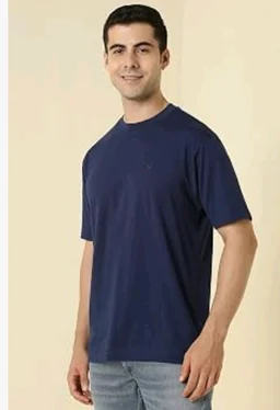 Allen Solly Men's Cotton T-Shirt | Drop Shoulder | Back Print | Regular Fit | Casual Streetwear Style
- S