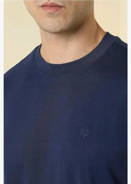 Allen Solly Men's Cotton T-Shirt | Drop Shoulder | Back Print | Regular Fit | Casual Streetwear Style
- S