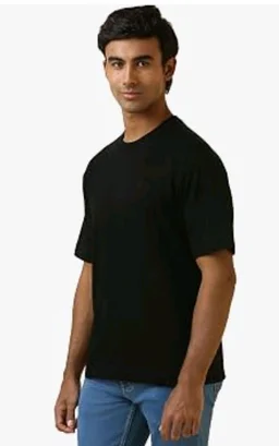 Allen Solly Men's Cotton T-Shirt | Drop Shoulder | Back Print | Regular Fit | Casual Streetwear Style
- L