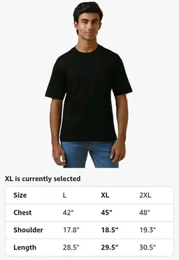 Allen Solly Men's Cotton T-Shirt | Drop Shoulder | Back Print | Regular Fit | Casual Streetwear Style
- L