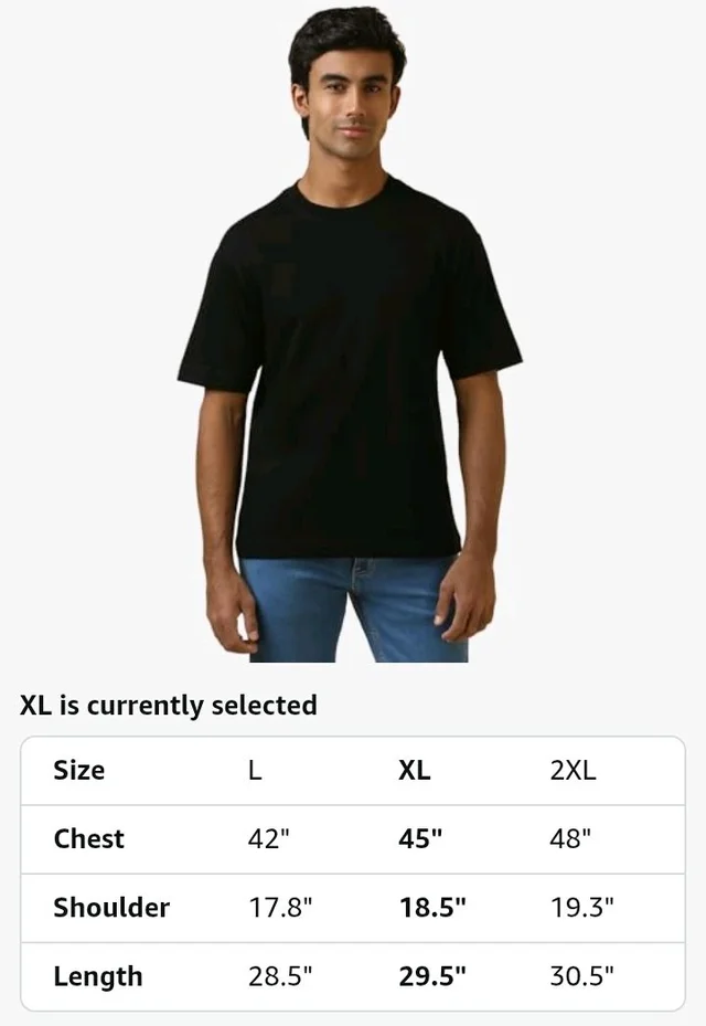 Allen Solly Men's Cotton T-Shirt | Drop Shoulder | Back Print | Regular Fit | Casual Streetwear Style
- L