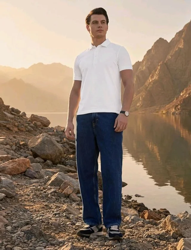 Symbol Premium Men's Super Soft Cotton Stretch Polo | Regulat Fit | Available in Plus Sizes White
- M