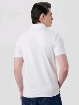 Symbol Premium Men's Super Soft Cotton Stretch Polo | Regulat Fit | Available in Plus Sizes White
- M