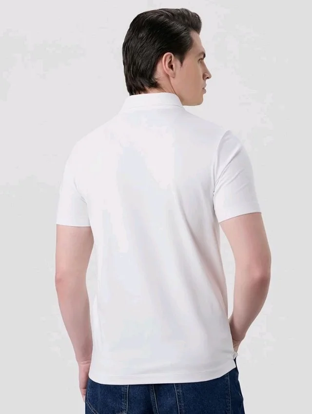 Symbol Premium Men's Super Soft Cotton Stretch Polo | Regulat Fit | Available in Plus Sizes White
- M