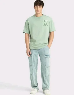 Jockey US81 Men Super Combed Cotton Rich Graphic Printed Oversized T-Shirt
- L