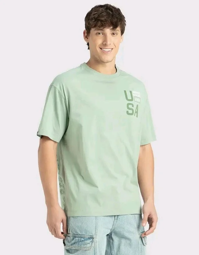 Jockey US81 Men Super Combed Cotton Rich Graphic Printed Oversized T-Shirt
- L