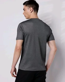 Symbol Premium Men's Cotton Rich Textured T-Shirt - Regular Fit | Pique Knit | Round Neck (Available in Plus Sizes)
- M