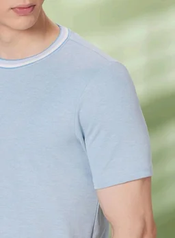 Symbol Premium Men's Cotton Rich Textured T-Shirt - Regular Fit | Pique Knit | Round Neck (Available in Plus Sizes)
- S