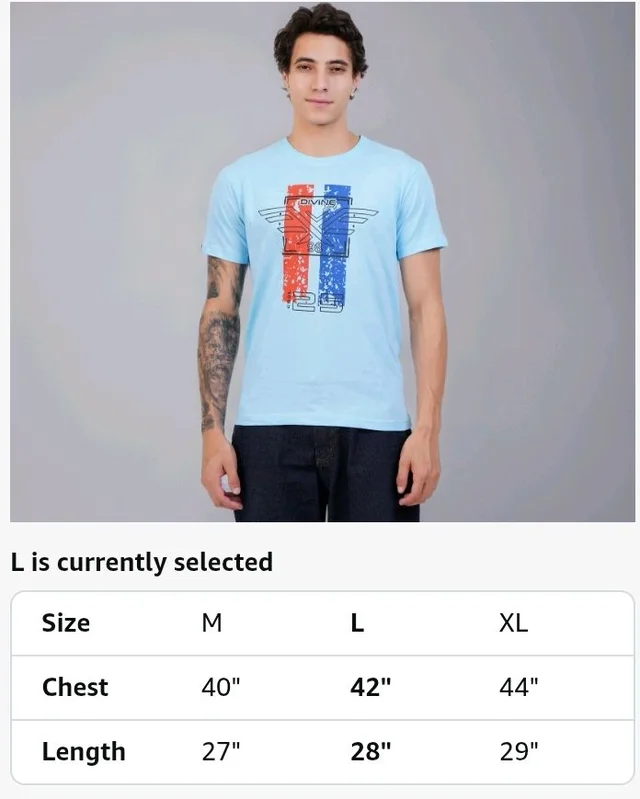 Men's Super Combed Cotton Round Neck Half Sleeve T-Shirt | Soft Breathable Cotton Fabric | Stylish Comfortable Wearfor Men | Quality Regular Fit
- S