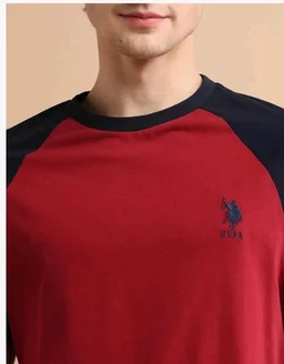U.S. POLO ASSN. Knitted Cotton T-Shirts for Men - 100% Cotton, Breathable & Comfortable, Half Sleeves Mens Casual T Shirts
- S
