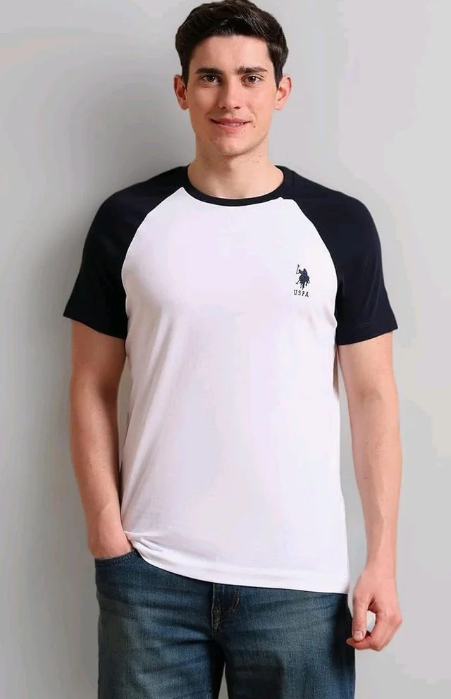 U.S. POLO ASSN. Knitted Cotton T-Shirts for Men - 100% Cotton, Breathable & Comfortable, Half Sleeves Mens Casual T Shirts
- L