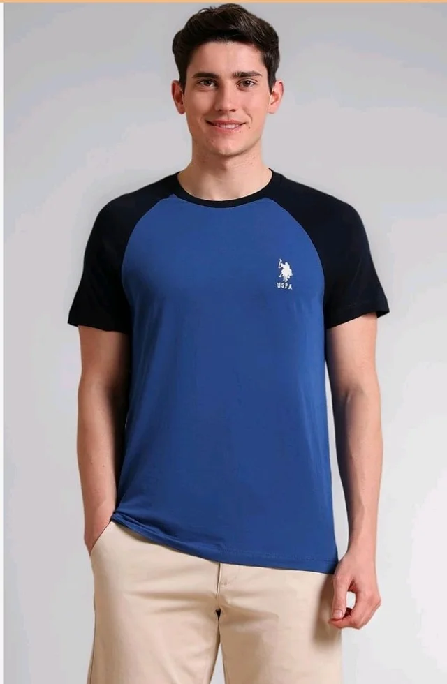 U.S. POLO ASSN. Knitted Cotton T-Shirts for Men - 100% Cotton, Breathable & Comfortable, Half Sleeves Mens Casual T Shirts
- 2XL