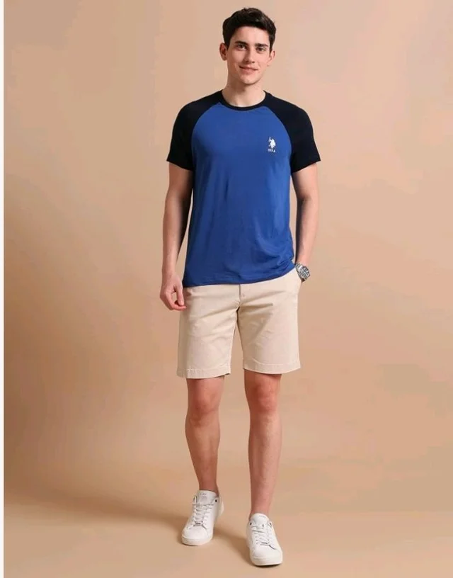 U.S. POLO ASSN. Knitted Cotton T-Shirts for Men - 100% Cotton, Breathable & Comfortable, Half Sleeves Mens Casual T Shirts
- 2XL
