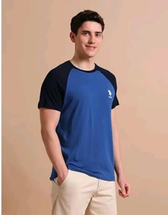 U.S. POLO ASSN. Knitted Cotton T-Shirts for Men - 100% Cotton, Breathable & Comfortable, Half Sleeves Mens Casual T Shirts
- 2XL
