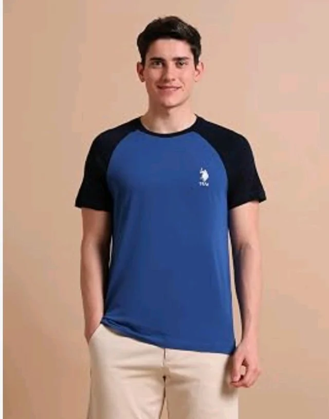U.S. POLO ASSN. Knitted Cotton T-Shirts for Men - 100% Cotton, Breathable & Comfortable, Half Sleeves Mens Casual T Shirts
- 2XL