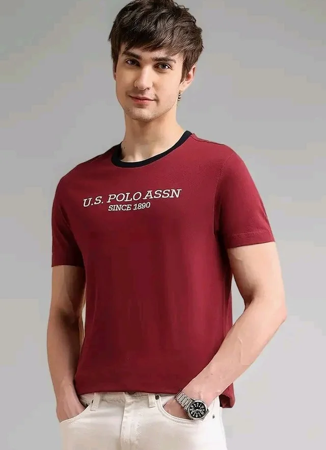 U.S. Polo ASSN. Brand Printed Cotton T-Shirts for Men - Half Sleeves Mens Casual T Shirts
- 2XL