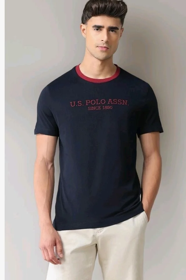 U.S. Polo ASSN. Brand Printed Cotton T-Shirts for Men - Half Sleeves Mens Casual T Shirts
- 3XL
