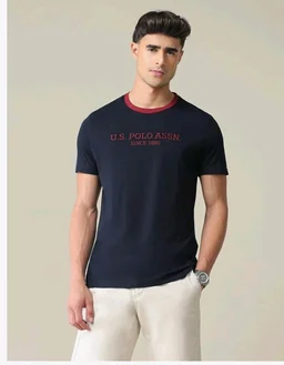 U.S. Polo ASSN. Brand Printed Cotton T-Shirts for Men - Half Sleeves Mens Casual T Shirts
- 3XL