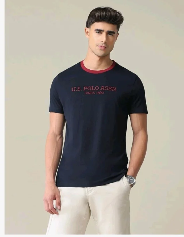 U.S. Polo ASSN. Brand Printed Cotton T-Shirts for Men - Half Sleeves Mens Casual T Shirts
- 3XL