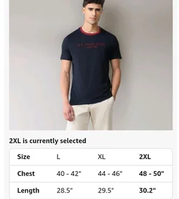 U.S. Polo ASSN. Brand Printed Cotton T-Shirts for Men - Half Sleeves Mens Casual T Shirts
- 3XL