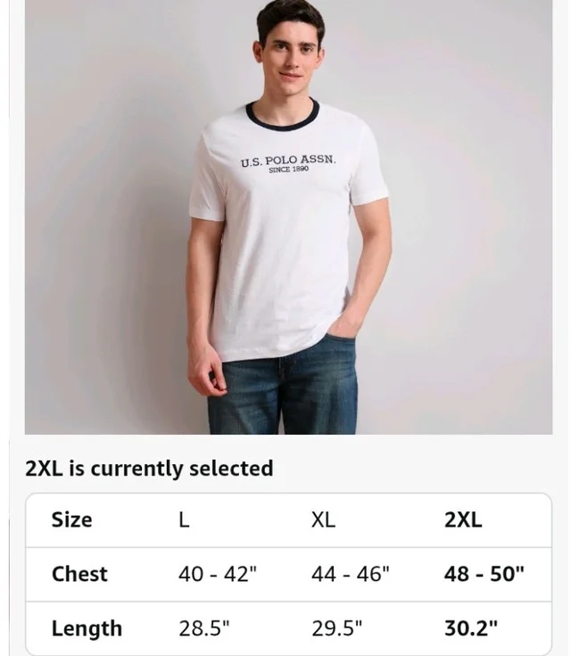 U.S. Polo ASSN. Brand Printed Cotton T-Shirts for Men - Half Sleeves Mens Casual T Shirts
- S