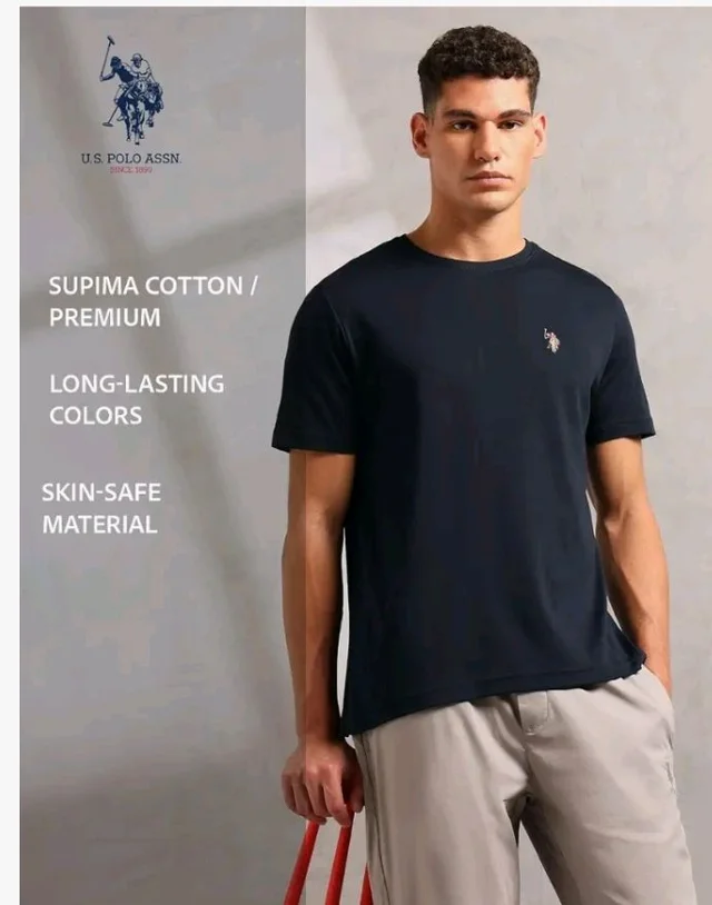 U.S. Polo ASSN. Men's PE002 Supima Cotton Ultra Soft Premium T-Shirt
- S