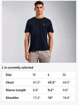 U.S. Polo ASSN. Men's PE002 Supima Cotton Ultra Soft Premium T-Shirt
- S