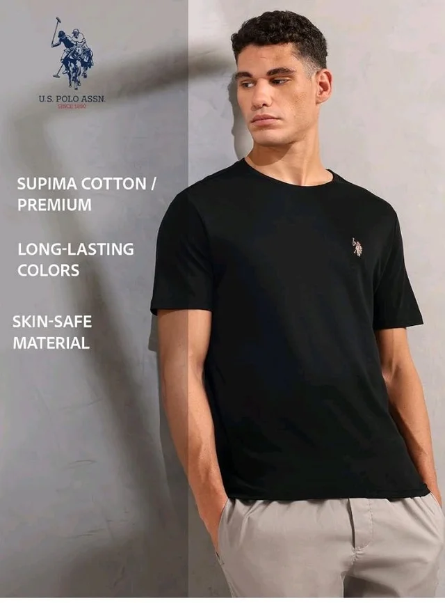 U.S. Polo ASSN. Men's PE002 Supima Cotton Ultra Soft Premium T-Shirt
- M