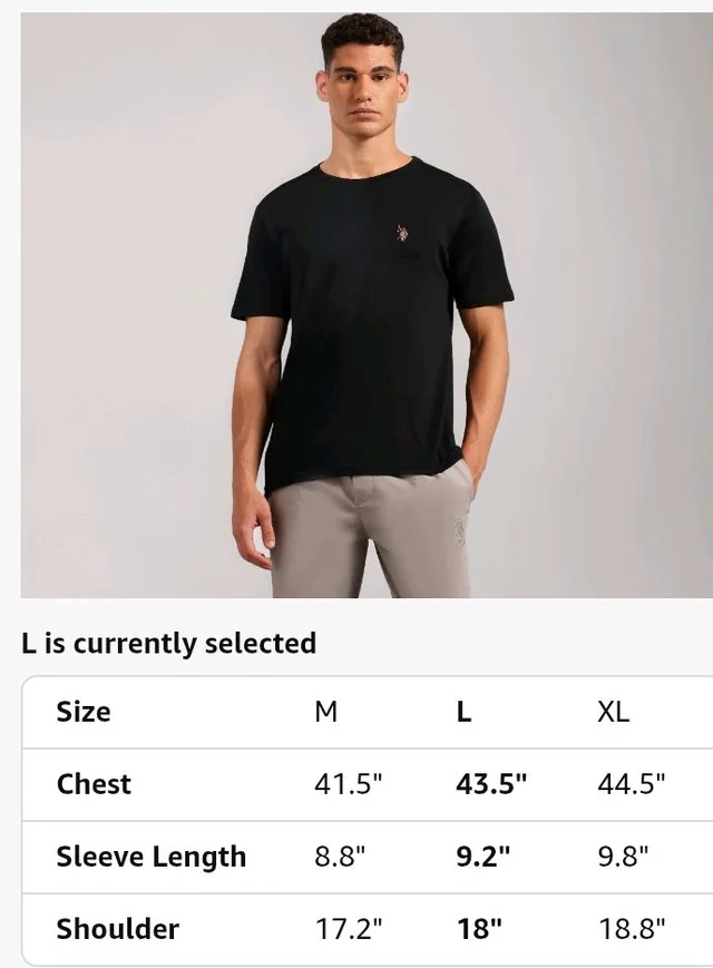 U.S. Polo ASSN. Men's PE002 Supima Cotton Ultra Soft Premium T-Shirt
- M